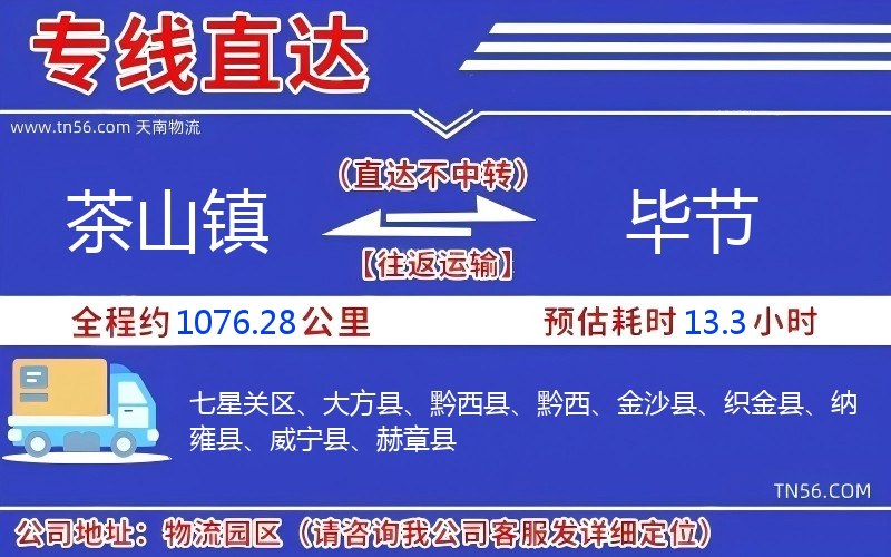 茶山鎮到畢節物流公司 茶山鎮到畢節物流公司